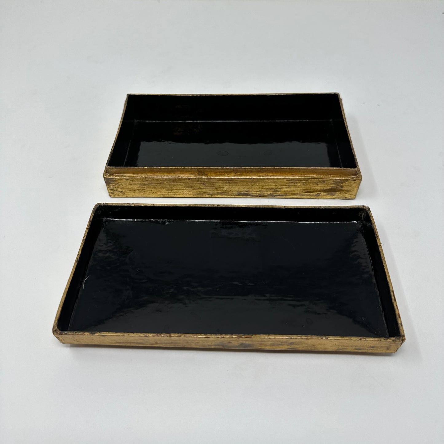 Antique Gold Paper Mache Box
