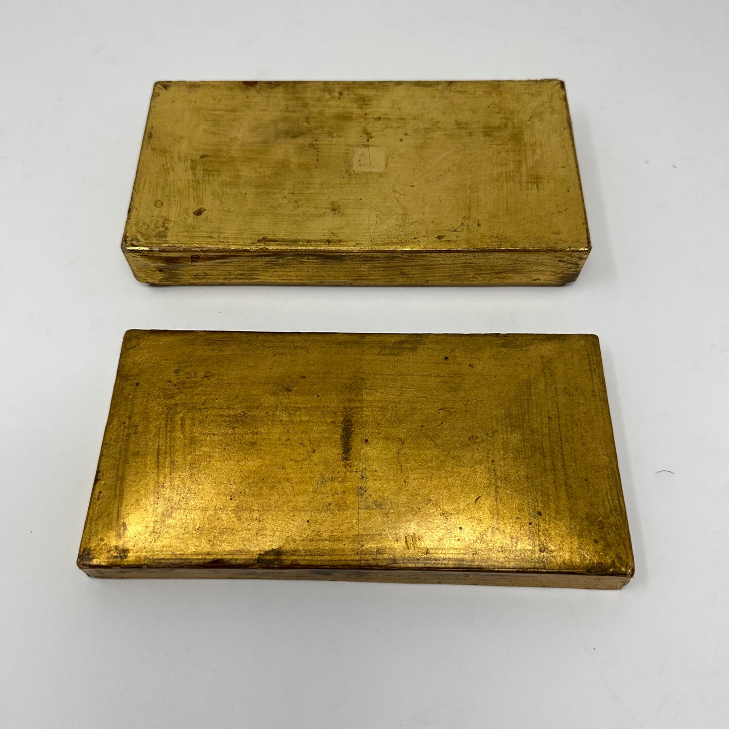 Antique Gold Paper Mache Box