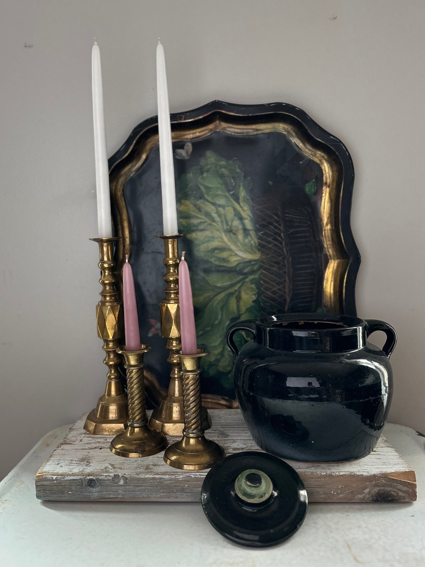 Vintage Brass Candle Holders - Set of 4