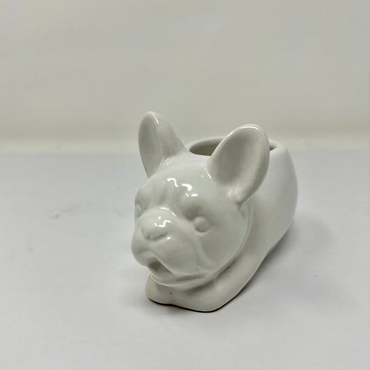 French Bulldog Ceramic Container