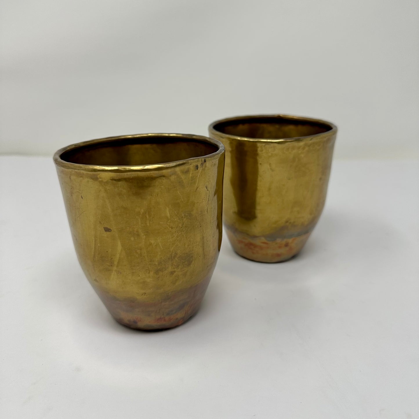 Antique Brass Vase - Set of 2