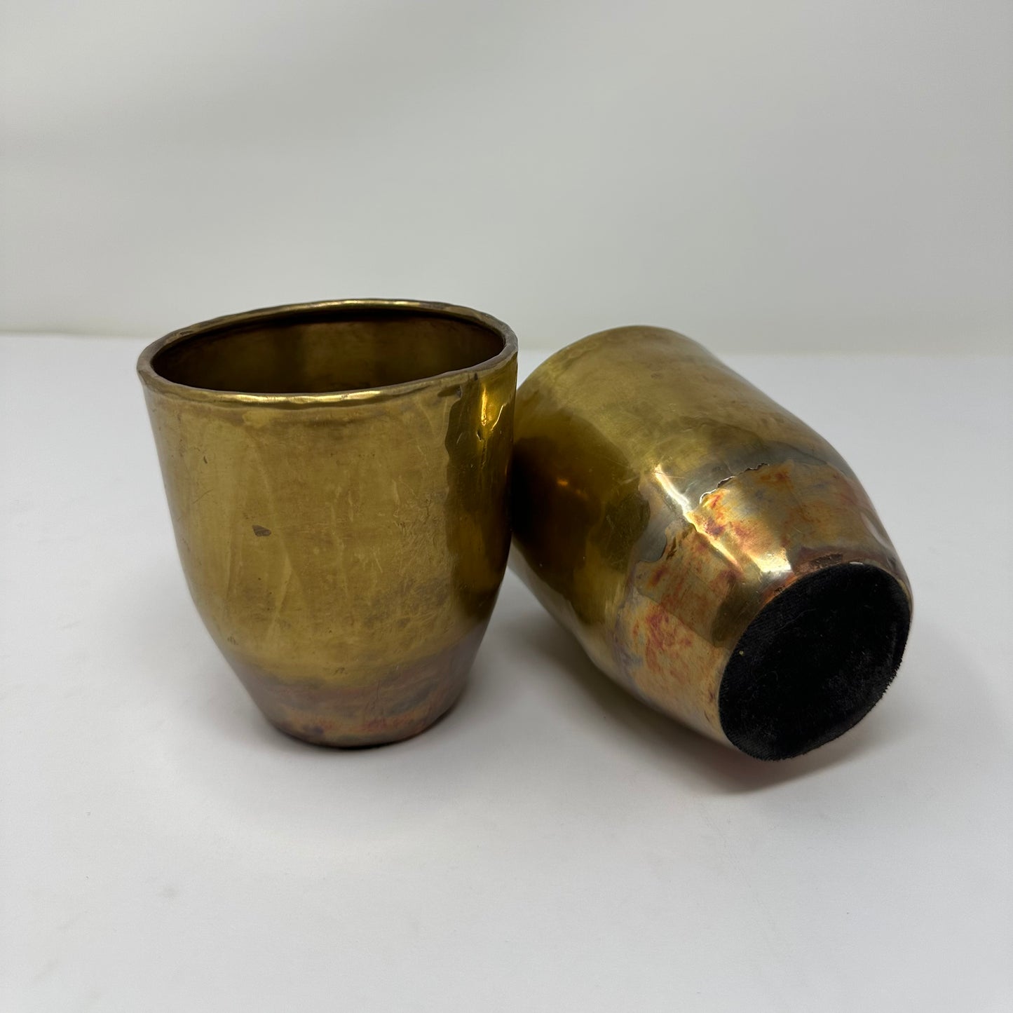 Antique Brass Vase - Set of 2