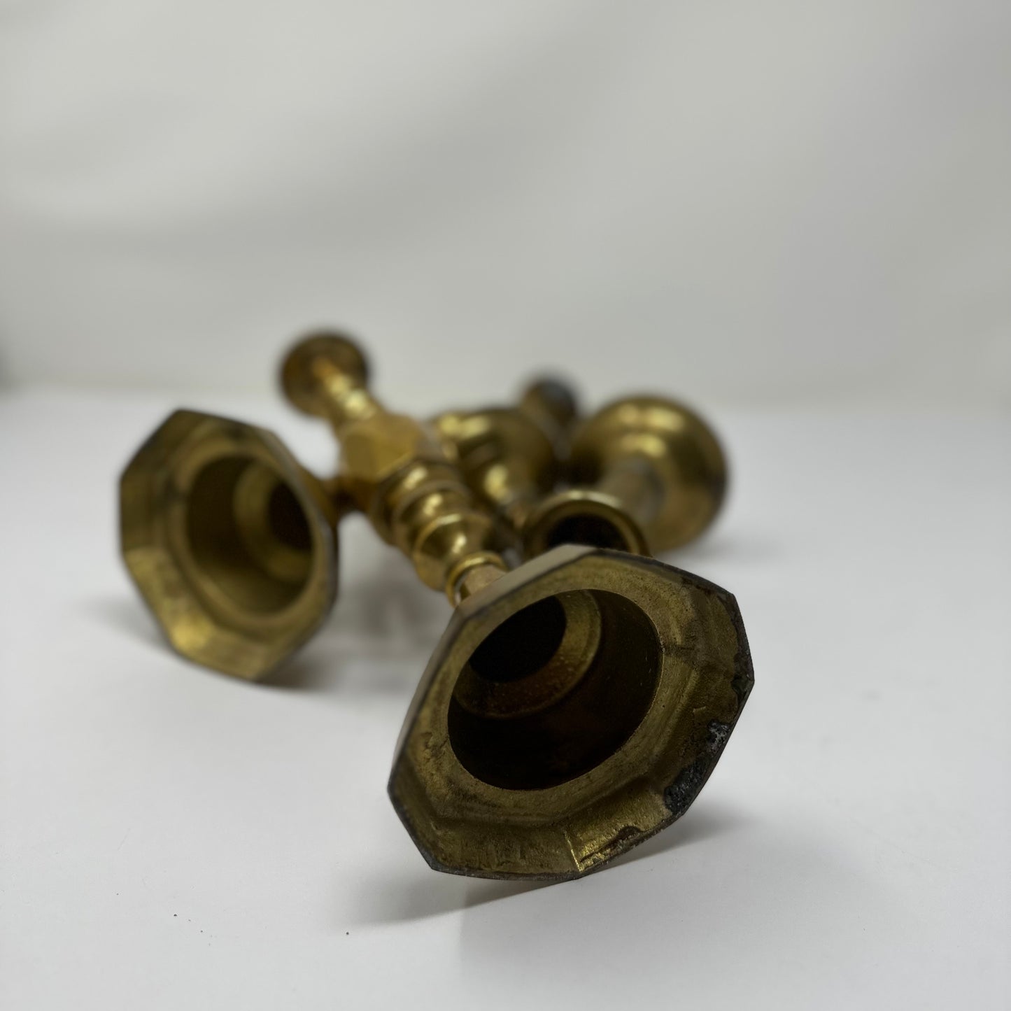 Vintage Brass Candle Holders - Set of 4