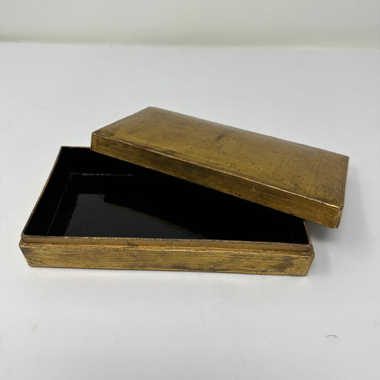 Antique Gold Paper Mache Box