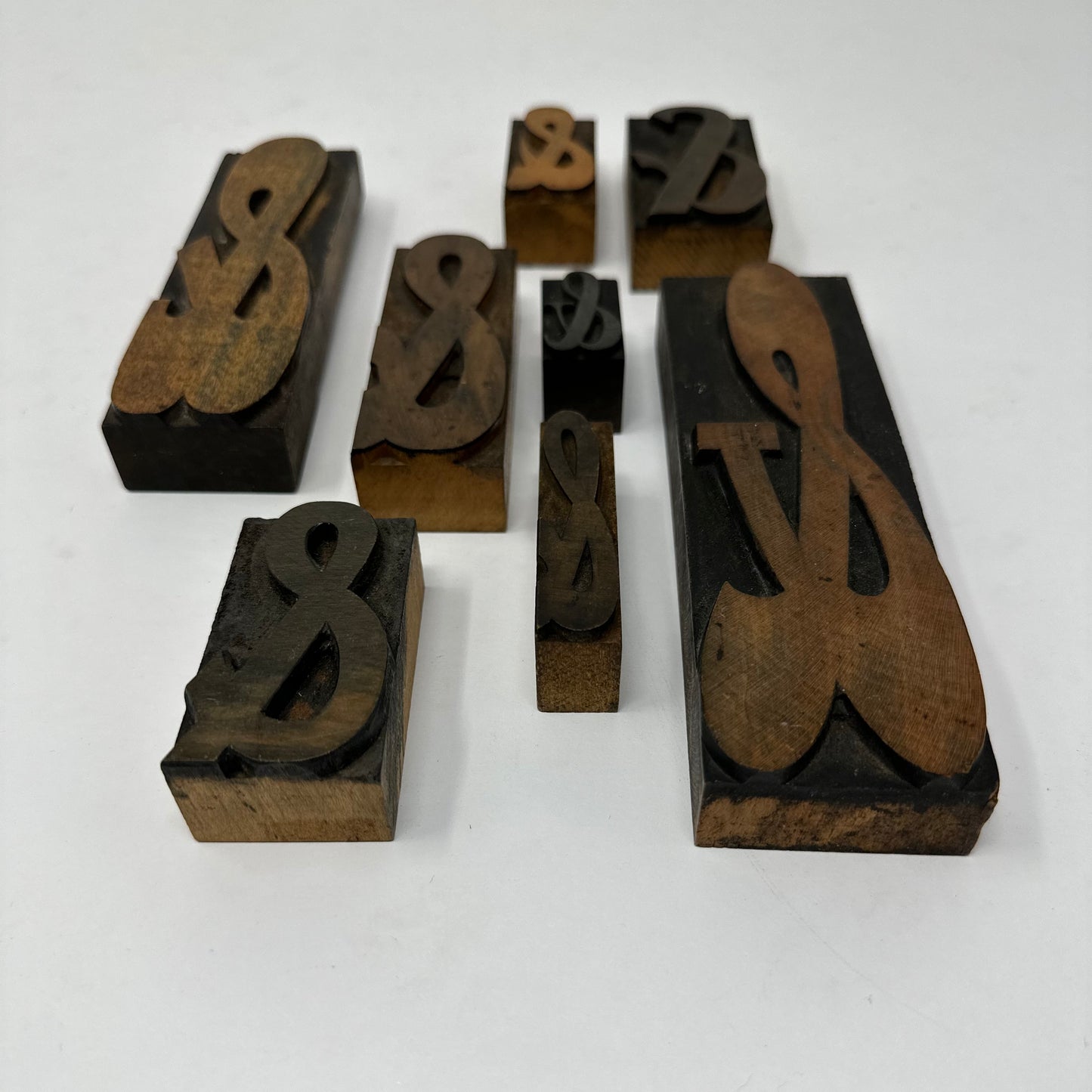 Ampersand Letterpress Wood Blocks - Set of 8