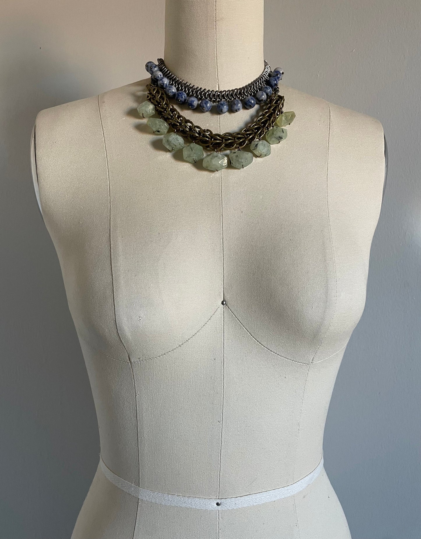 Blue agate statement necklace