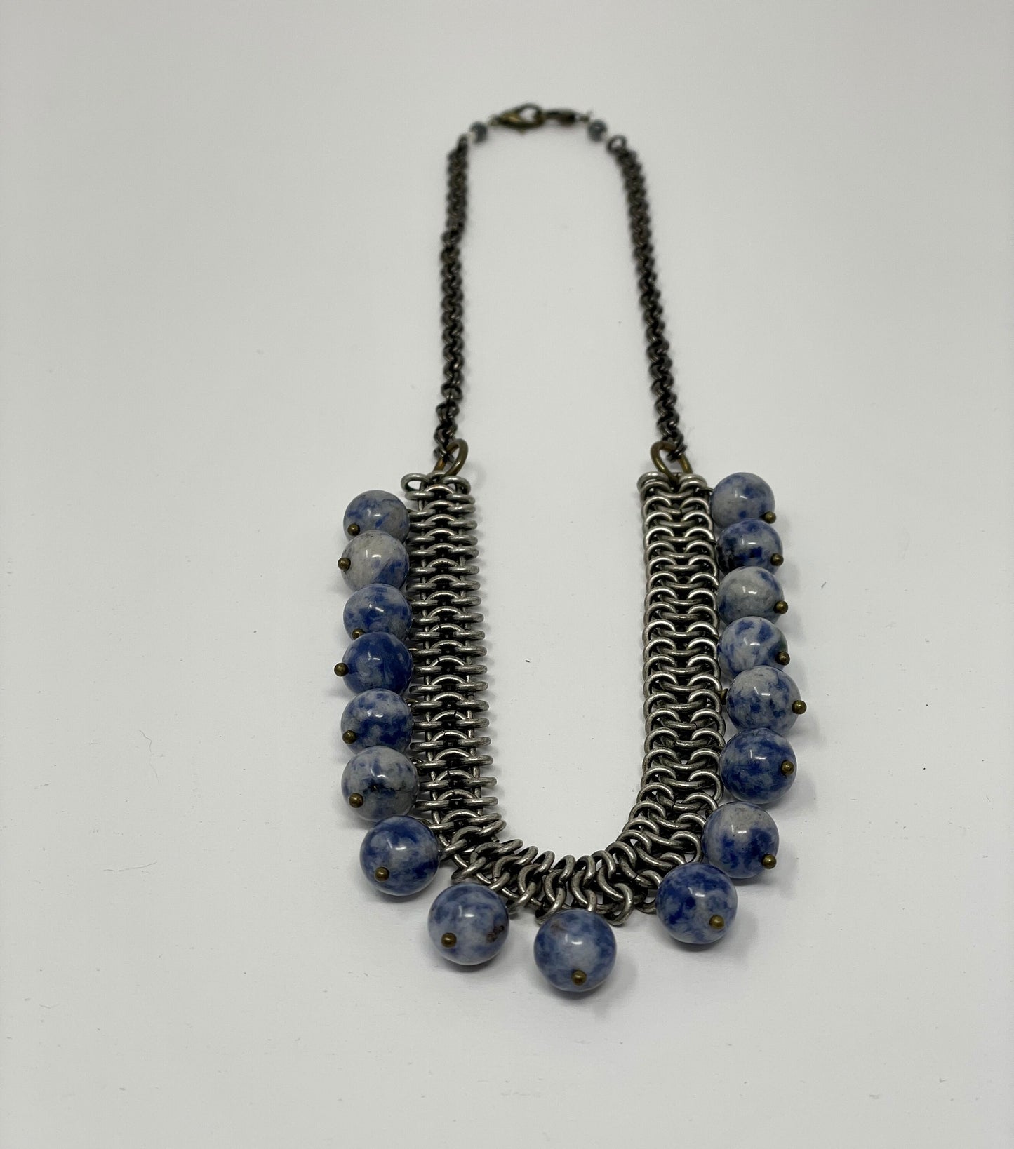 Blue agate statement necklace